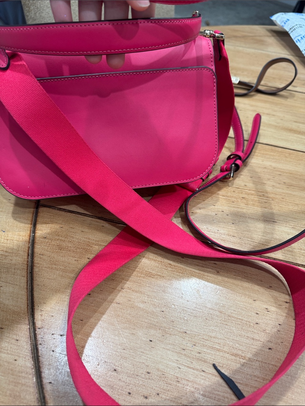 kate spade Hot Pink Leather Crossbody Bag - Picture 7 of 7